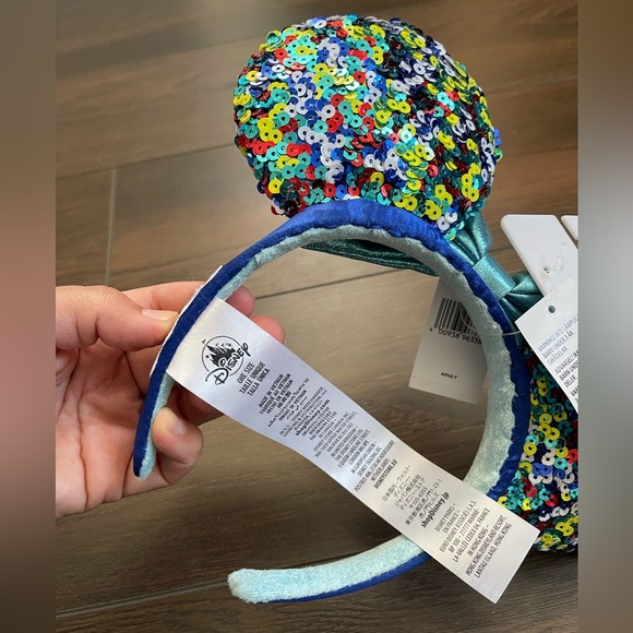 NWT Minnie Mouse ear headband with sequined bow - Picture 6 of 7